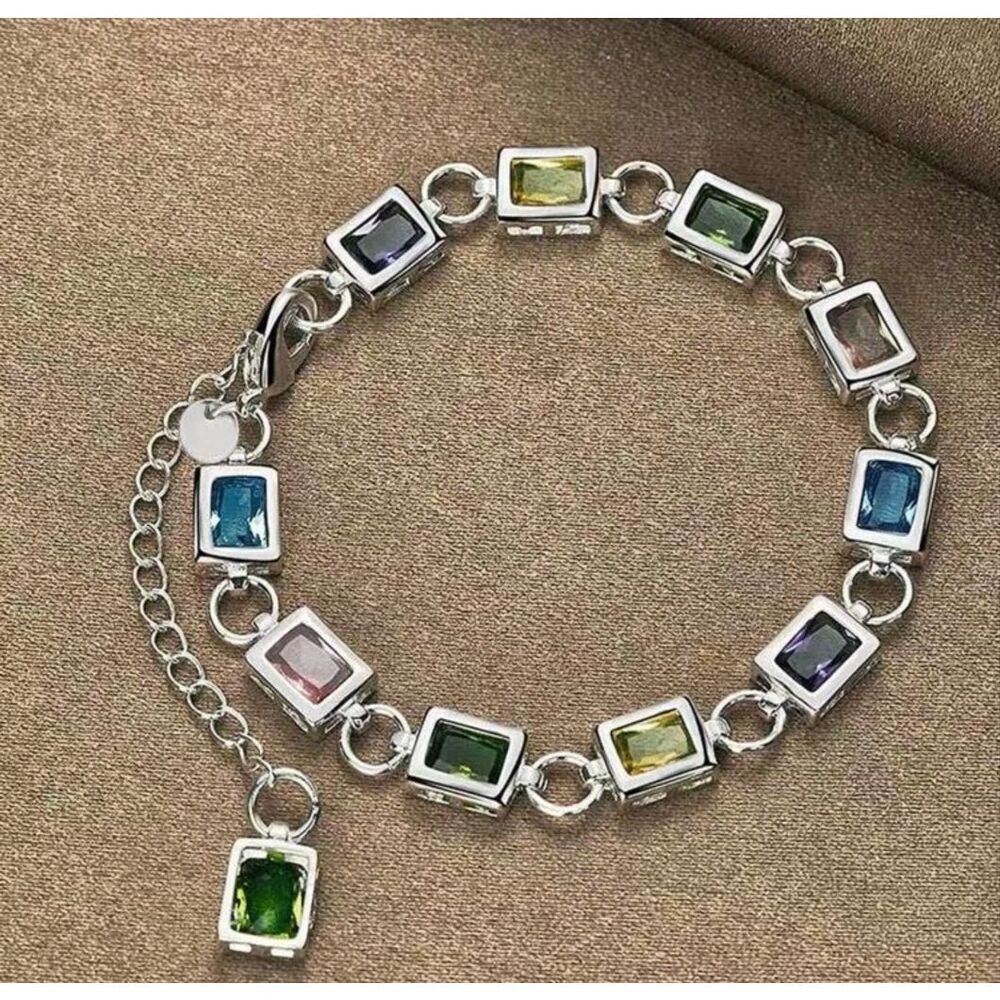 Sterling Silver Multi-stone Bracelet